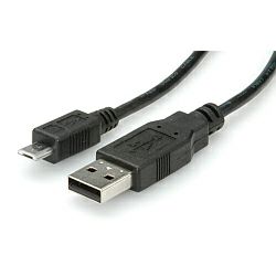Roline USB2.0 kabel TIP A(M) na Micro B(M), 3.0m crni