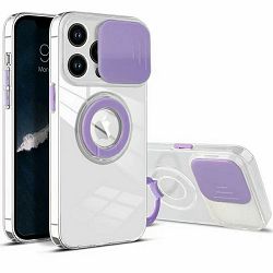 Maska za mobitel APPLE iPhone 7/8/SE CLEAR CAM AND RING, 2mm purple
