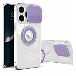 Maska za mobitel APPLE iPhone 13 PRO MAX 6.7 CLEAR CAM AND RING, 2mm purple