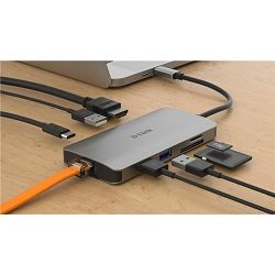 D-Link 8-in-1 USB-C Hub sa HDMI/Ethernet/Card Reader/Power Delivery