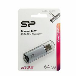 SP USB 3.0 FLASH DRIVE MARVEL M02 64GB SILVER