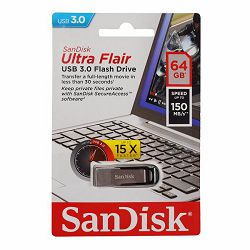 SANDISK USB 3.0 FLASH DRIVE ULTRA FLAIR 64GB