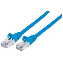 Network Cable, Cat6 compatible, CCA, U/UTP, PVC, 1 m, Blue