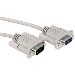 Roline serijski kabel DB9 M/F, 6.0m sivi