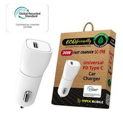 MAXMOBILE AUTO ADAPTER PD FAST CHARGE TYPE C, SC-198 30W, GRS, ECO