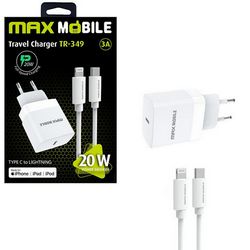 MAXMOBILE KUĆNI PUNJAČ PD QC 3.0 SET 2U1 TYPE C+KABEL,MFI Apple TR349