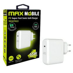 MAXMOBILE KUĆNI PUNJAČ PD SUPER FAST SONIC CHARGE TYPE C, TR-307002, GaN, 65W