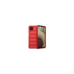 Maska za mobitel SAMSUNG GALAXY A12 HARD PROTECTION WAVES red