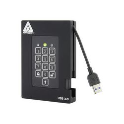 Tvrdi disk APRICORN A25-3PL256-2000F (2 TB, USB 3.0) crna