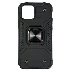 MM TPU iPhone 15 PLUS - ANTI-SHOCK WITH RING II crna