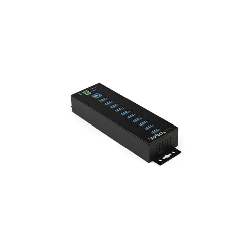Industrijski USB 3.0 Hub sa eksternim napajanjem STARTECH 10PT IND. USB3 HUB/EXT POWER ADPTR ESD 350W SURGE P (zaštita od prenapona 350W, ESD zaštita)