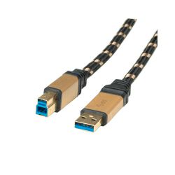 Roline GOLD USB3.0 kabel TIP A/B M/M, 1.8m crno/zlatni