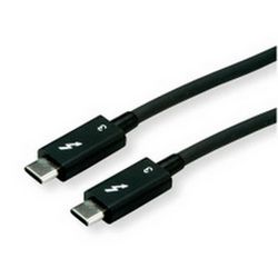 Roline Thunderbolt 3 kabel, 40GBit/s, 5A, M/M, 1.0m crni