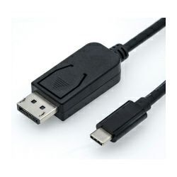 Roline USB-C - DisplayPort kabel, M/M, 1.0m crni