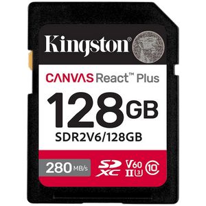 SD kartica KINGSTON 128GB SDXC Canvas React Plus (280 Mb/s čitanje, 100 Mb/s pisanje, U3, V60)