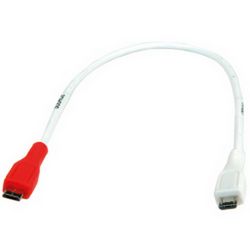 Roline VALUE USB2.0 kabel za punjenje TIP Micro B(M) - Micro B(M), 0.3m bijeli