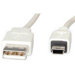 Roline VALUE USB2.0 kabel TIP A(M) na Mini 5-pin (M), 1.8m bijeli