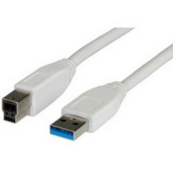 Roline VALUE USB3.0 kabel TIP A-B M/M, 3.0m bijeli