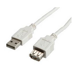 Roline VALUE USB2.0 kabel TIP A-A M/F, 0.8m bijeli (produžni)