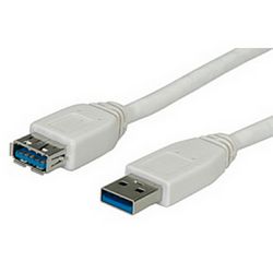 Roline VALUE USB3.0 kabel TIP A-A M/F, 1.8m bijeli (produžni)