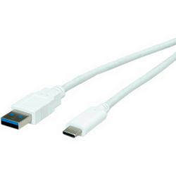 Roline VALUE USB3.0 kabel, A-C, M/M, 0.5m bijeli