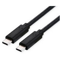 Roline VALUE USB4 Gen3x2 kabel TIP C-C M/M, Emark, 100W, 1.0m crni