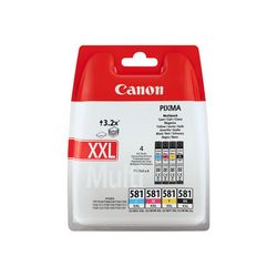 Višestruki paket spremnika s tintom CANON CLI-581XXL BK/C/M/Y (4 komada) crna, cijan, magenta, žuta