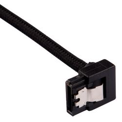 Kabel za SATA s 90° priključkom CORSAIR Premium (2 komada, obloženi) crna