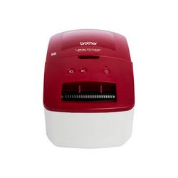 Pisač etiketa BROTHER QL-600R (crvena boja, termalni ispis, automatsko rezanje)
