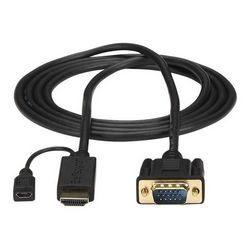 HDMI na VGA kabel STARTECH.COM HD2VGAMM6 (6ft 2m, 1080p, aktivna pretvorba, HDMI na VGA kabel adapter za vaš VGA monitor / zaslon, video pretvarač) 