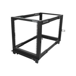 Otvoreni stalak za poslužitelje STARTECH.COM (Rack, 12U, 4-post podesiva dubina 22-40", mrežni stalak s kotačima/razinama/uređenjem kabela, 4POSTRACK12U) 