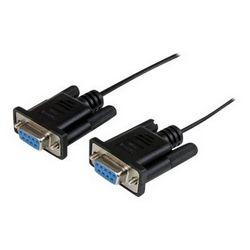 Null modem kabel STARTECH.COM DB9 RS232 (1m, F/F, DB9 ženski na ženski, 9 pin, 1x DB9 F, 1x DB9 F) crna