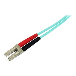 Mrežni kabel STARTECH.COM 450FBLCLC2 duljine 2 m / 6 ft (aqua OM4 dupleks multimodni optički kabel, 100 Gb, 50/125, OM4 optički kabel, LC na LC optički patch 