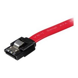 SATA kabel STARTECH.COM od 18 inča (Serial ATA 150/300/600, SATA (R) na SATA (R), 1.5 ft, zaključan, LSATA18, 46 cm) crvena