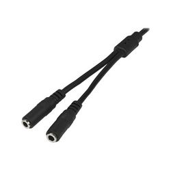 Audio razdjelnik STARTECH.COM 3.5mm audio produžni kabel (Slim audio razdjelnik Y kabel i produžni kabel za slušalice, muški na 2x ženski AUX kabel (MUY1MFFS), 