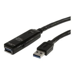 USB produžni kabel STARTECH.COM aktivni USB 3.0 produžni kabel od 32.8 ft (s AC adapterom za napajanje, Shielded, muški na ženski USB USB 3.1 Gen 1 tip A 