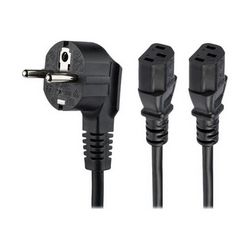 Naponski kabel STARTECH.COM 2m C13 Power Cord (Schuko na 2x C13, Y Splitter Power Cable, 2 m)