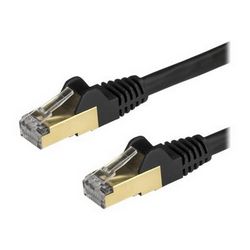 CAT6a kabel STARTECH.COM (10Gb RJ45 Ethernet kabel, Snagless CAT6a STP kabel, bakrena žica, patch kabel, 1.5 m) crna