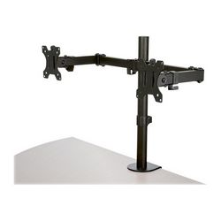 Dvostruki nosač monitora STARTECH.COM za montažu na stol (ergonomski VESA kompatibilan nosač za zaslone do 32 inča, otvor / stezaljka za stol, artikulirajući, 
