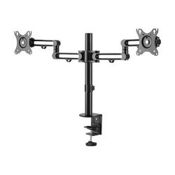 Dvostruki nosač monitora STARTECH.COM za montažu na stol (ergonomski VESA kompatibilan nosač za zaslone do 32 inča, stezaljka / C-stezaljka za stol, 