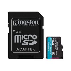 Memorijska kartica KINGSTON Canvas Go Plus (microSDXC UHS-I, 128 GB, s adapterom)