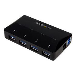 USB hub STARTECH.COM ST53004U1C (s 4 priključka i dodatnim priključkom za punjenje, 1 x 2.4A, prekidač za dijeljenje USB uređaja)