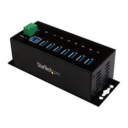 Hub s sedam USB 3.0 priključaka STARTECH.COM ST7300USBME (metalni industrijski USB-A hub s ESD zaštitom i zaštitom od udara od 350W, montiranje na DIN 
