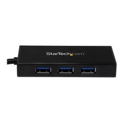 USB 3.0 hub s gigabitnim Ethernet adapterom STARTECH.COM ST3300GU3B (3 porta, NIC, USB mrežni / LAN adapter, kompatibilan s Windows i Mac, hub, 3 