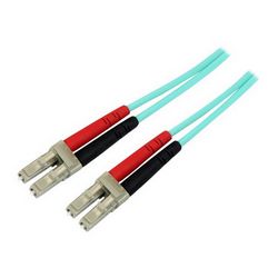 StarTech.com Aqua OM4 Duplex Multimode Fiber - 3m/ 9 ft - 100 Gb - 50/125 - OM4 Fiber - LC to LC Fiber Patch Cable (450FBLCLC3) - network cable - 3 m - aqua