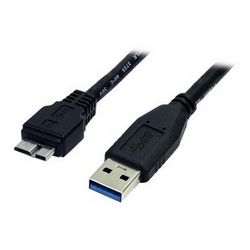 USB kabel STARTECH.com 0.5m (1.5ft) crna SuperSpeed USB 3.0 Cable A to Micro B (USB 3.0 Micro B Cable, 1x USB 3 A (M), 1x USB 3 Micro B (M) 50cm (USB3AUB50CMB), Micro-USB Type B na USB Type A)