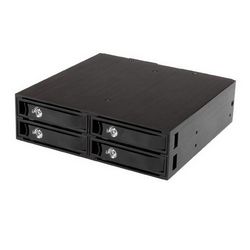 Kućište za pohranu podataka STARTECH.COM 4-Bay Mobile Rack Backplane (za SATA/SAS SSD-ove od 2.5 inča, Hot Swap SSD-ovi/HDD-ovi od 5-15 mm, podržava SAS II i 