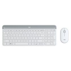Bežični set tipkovnice i miša LOGITECH Slim Wireless Combo MK470 ((njemački raspored tipki)) Off-White bijela