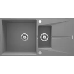 1.5-bowl granite sink with drainer