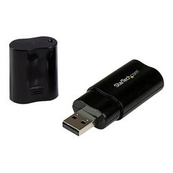 USB zvučna kartica STARTECH.COM ICUSBAUDIOB (3.5mm audio adapter, vanjska zvučna kartica) crna